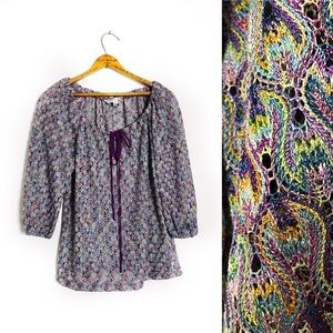 Trina Turk Blouse Boho Blouse